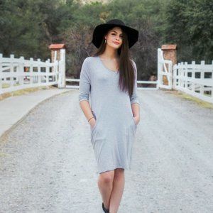 Gray Zenana Pocket Dress